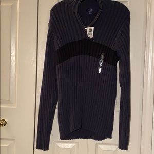 NWT Men’s Gap 3/4 zip dark blue sweater